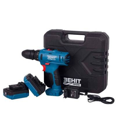 Шурупокрут-дриль акумуляторний Зеніт Профі ЗПША-12/15 DFR/B 12В 2х1.5А·г (853794)