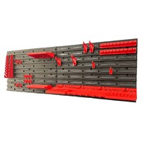 Панель підвісна з набором гачків та полиць Kistenberg KS_kit14, 2 панелі 57.6х1.8х39см, 20 гічків, 3 полиці, пластик