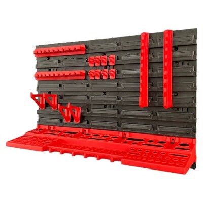 Панель підвісна з набором гачків та полиць Kistenberg KS_kit3, панель 57.6х1.8х39см, 20 гічків, 1 полиця, пластик