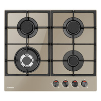 Варильна поверхня Hansa  газова на склі, 59см, чавун, бежевий