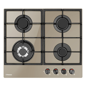 Варильна поверхня Hansa  газова на склі, 59см, чавун, бежевий