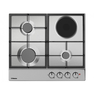 Варильна поверхня Hansa комбінована (3 газ + 1 електро), 59см, чавун, нерж