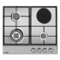 Варильна поверхня Hansa комбінована (3 газ + 1 електро), 60см, нержавіюча сталь