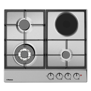 Варильна поверхня Hansa комбінована (3 газ + 1 електро), 60см, нержавіюча сталь