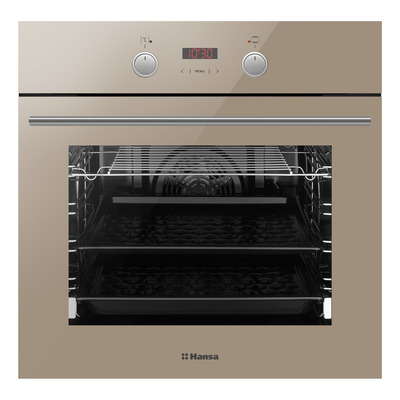 Духова шафа Hansa електрична, 65л, A, дисплей, конвекція, бежевий
