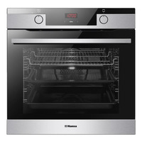Духовка электр. Hansa, 60см, 77л, A,  гриль, емаль легкого очищення, диспл., нержавіюча сталь