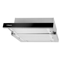 Витяжка Hansa телескопічна, 60см, 425м3ч, чорний+нерж