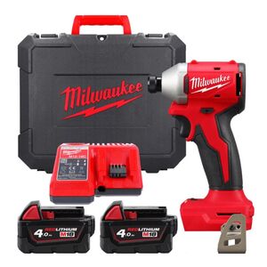 Гвинтоверт ударний акумуляторний Milwaukee M18 BLIDRC-402C 18В АКБ 2х4А·год 0-3600об/хв 190Нм ЗП M12-18C кейс 1.3кг