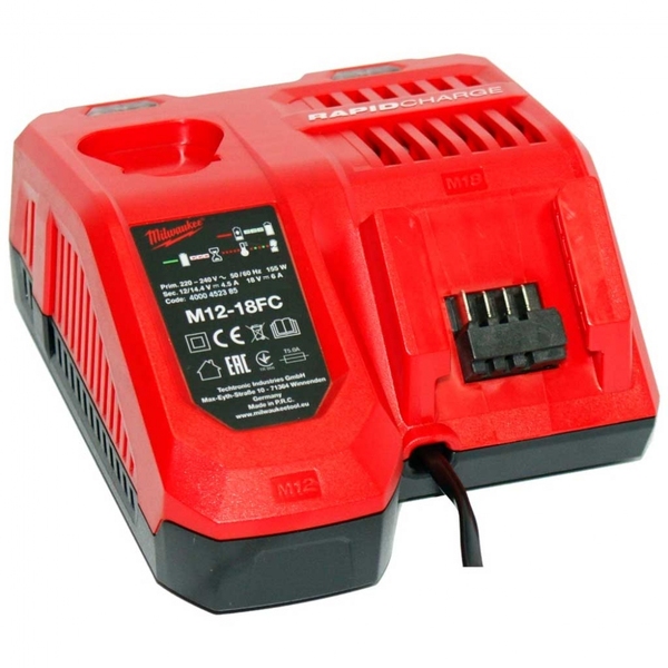 Зарядний пристрій Milwaukee M12-18FC TURBO 12/18В 1.01кг