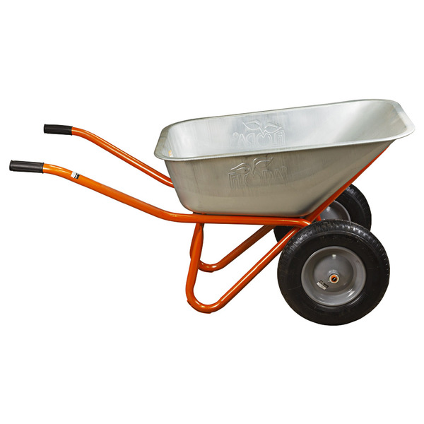 Тачка будівельна двоколісна 100л 320кг колесо 15" (з 4-х ЧАСТИН) FLORA (5056714)