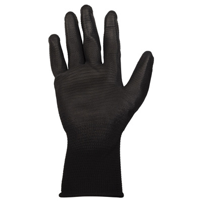 Рукавички трикотажні з частковим ПУ покриттям р10 (чорно-сірі манжет) SIGMA (9446411)