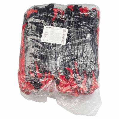 Рукавички трикотажні з частковим нітриловим покриттям р10 (червоно-чорні манжет) КРАТНО 12 парам SIGMA (9443471)