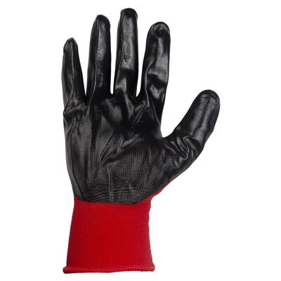 Рукавички трикотажні з частковим нітриловим покриттям р10 (червоно-чорні манжет) КРАТНО 12 парам SIGMA (9443471)