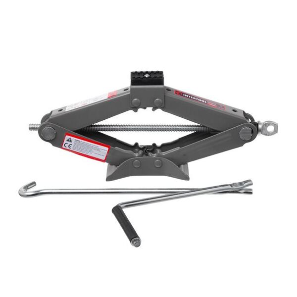 Домкрат механічний ромбоподібний 1т., гумовий упор., 92-340 мм INTERTOOL GT0180