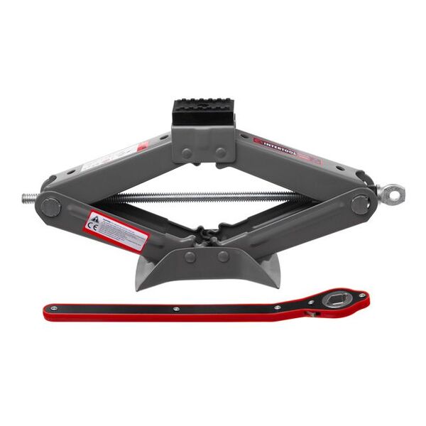 Домкрат механічний ромбоподібний 2т. з тріскачкою, гумовий упор., 110-400 мм INTERTOOL GT0185