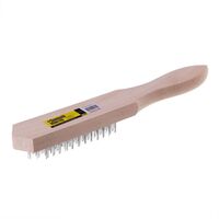 Щітка ручна 5-рядна, корпус із дерева, cталевий дріт BT-0003