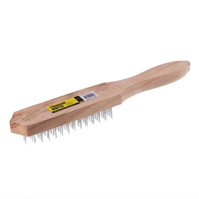Щітка ручна 6-рядна, корпус із дерева, cталевий дріт BT-0004