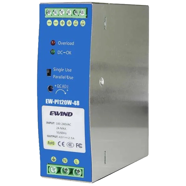 Блок живлення Ewind EW-PI120W-48 на DIN-рейку 120 Вт/48 В
