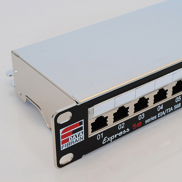 Патч-панель 19", 24xRJ45, FTP, Cat.5e, 1unit, Fibrain