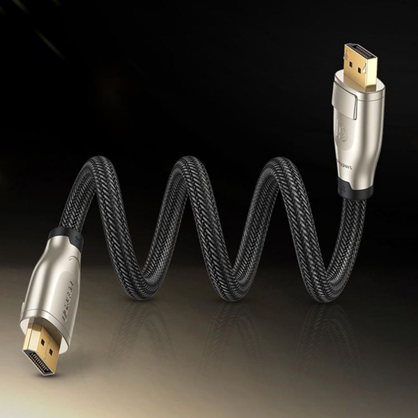 Кабель DisplayPort M - M 2.0 м, V1.4 8K Zinc Alloy Shell DP112 чорний UGREEN