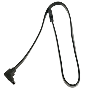 Кабель SATA 7pin F/F, L-конектор, 40см, чорний