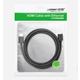 Кабель HDMI M - M, 5.0 м, V2.0 Cafule 4K, HD104 UGREEN Чорний