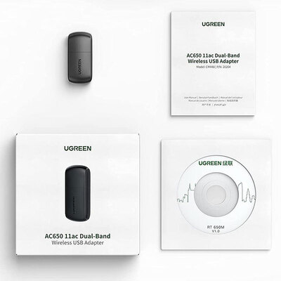 Адаптер WiFi AC650 11ac Dual-Band USB 2.0 (CM448) Ugreen