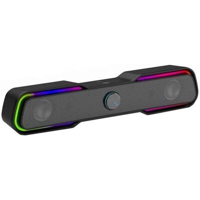 Акустична система 2.0 HP DHE-6002, 3,5мм + USB, 6Вт, Sound Bar LED RGB