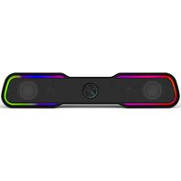 Акустична система 2.0 HP DHE-6002, 3,5мм + USB, 6Вт, Sound Bar LED RGB