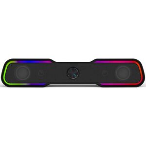 Акустична система 2.0 HP DHE-6002, 3,5мм + USB, 6Вт, Sound Bar LED RGB