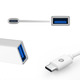 Перехідник USB 3.1 Type-C --> USB (OTG), 15см. HP білий