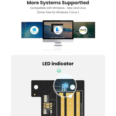 PCI-E 3.0 контролер для SSD M.2 (NVMe) x4 CM302 Ugreen