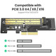 PCI-E 3.0 контролер для SSD M.2 (NVMe) x4 CM302 Ugreen