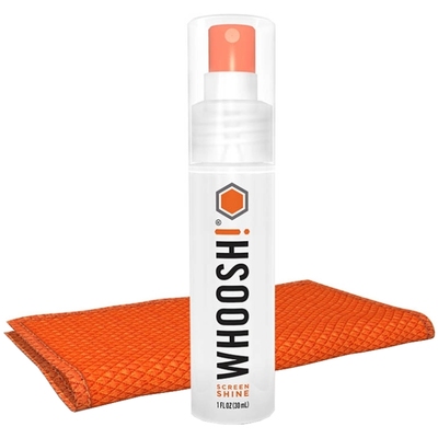 Комплект для чищення Whoosh! GO 30мл компактний спрей з мікрофіброю 14см x 14см