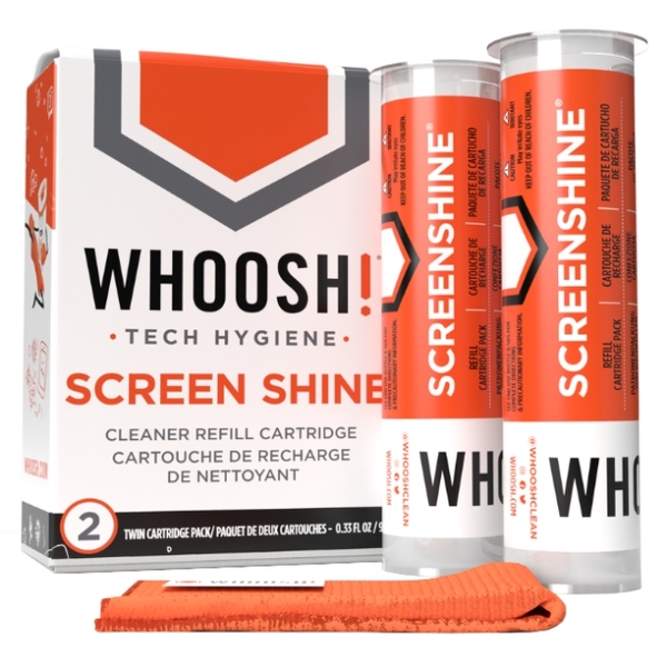 Набір для чищення Whoosh! REFILL CARTRIDGES 500мл для багаторазового використання ScreenShinePro 2шт