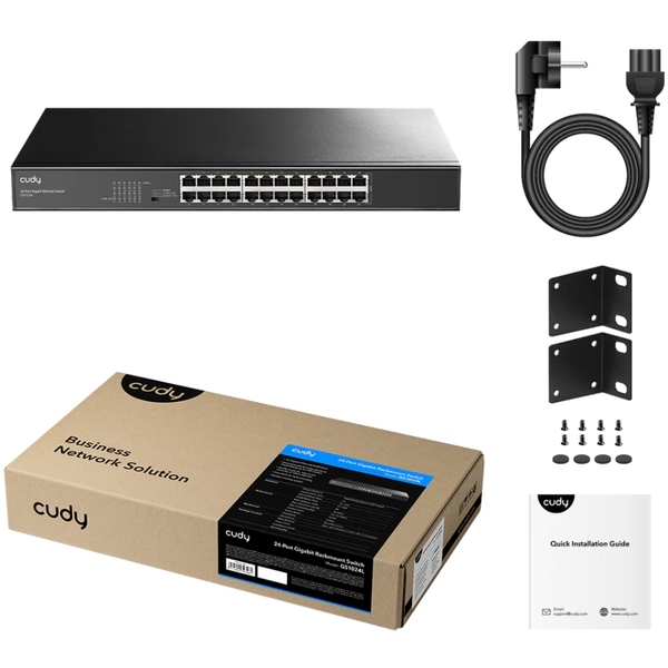 Комутатор Cudy GS1024L, 24 портовий Gigabit Metal Switch, 19 RM