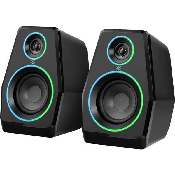 Компьютерные колонки 2.0 Defender Solar 10, 10Вт, Bluetooth, RGB подсветка, USB, черная
