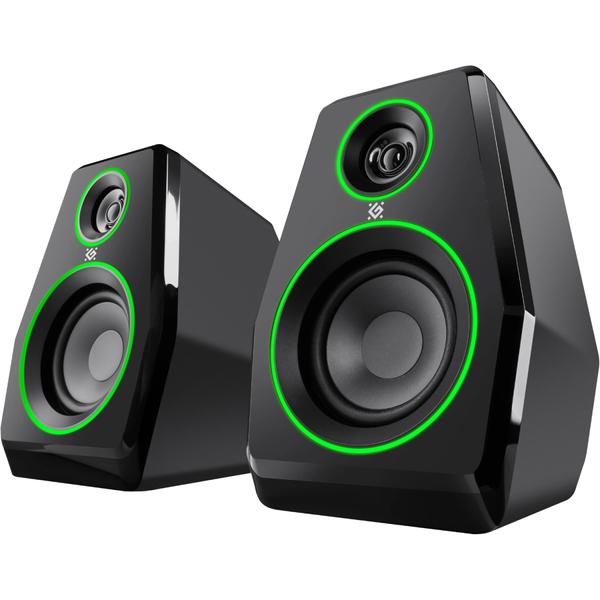 Компьютерные колонки 2.0 Defender Solar 10, 10Вт, Bluetooth, RGB подсветка, USB, черная