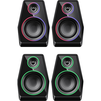 Акустична система 2.0 Defender Solar 10, 10Вт, Bluetooth, RGB підсвітка, USB, чорна