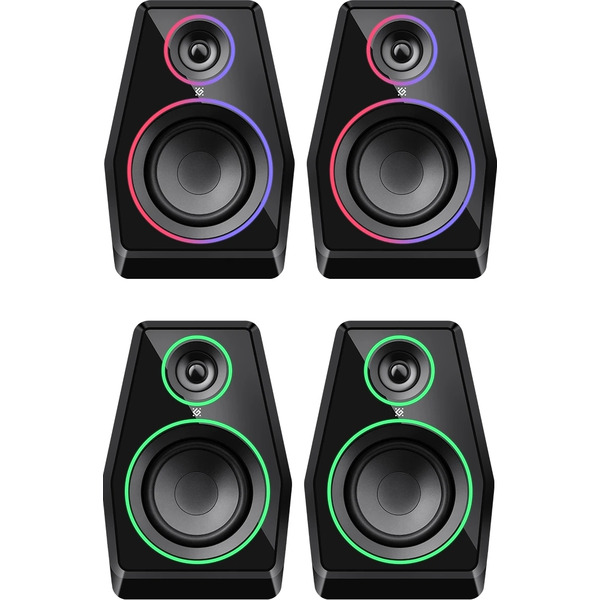 Компьютерные колонки 2.0 Defender Solar 10, 10Вт, Bluetooth, RGB подсветка, USB, черная