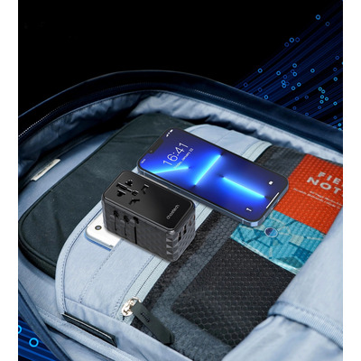 Зарядний пристрій 4xUSB 100W PD (2хUSB-C+2хUSB-A) сharger diamond model чорний Choetech