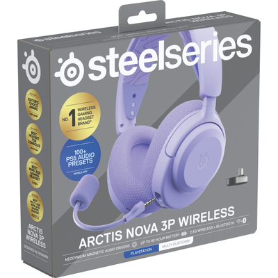 Ігрова гарнітура SteelSeries Arctis Nova 3P Wireless MultiPlatform Lavender