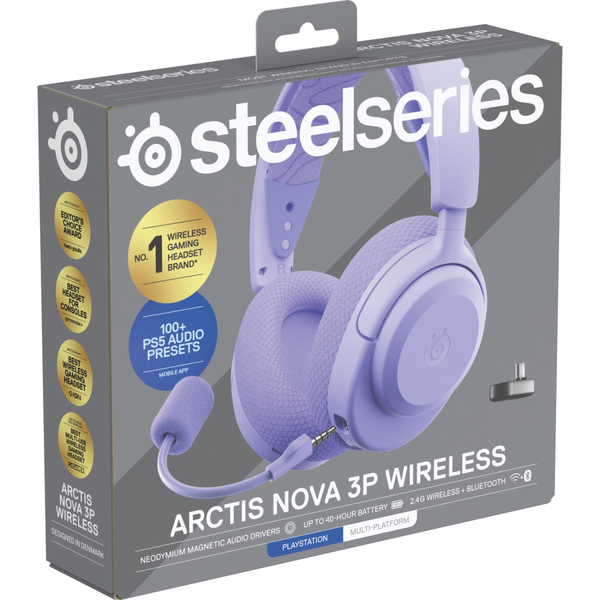 Наушники SteelSeries Arctis Nova 3P Wireless MultiPlatform Lavender