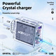 Зарядний пристрій 3xUSB 65W (2xUSB-C+USB-A) Gan A45 Fast Charger Mountain mist Acefast