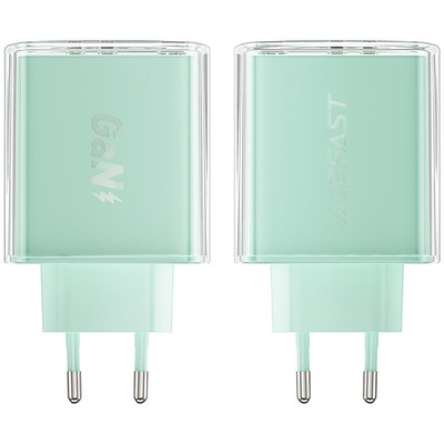 Зарядний пристрій 3xUSB 65W (2xUSB-C+USB-A) Gan A45 Fast Charger Mountain mist Acefast