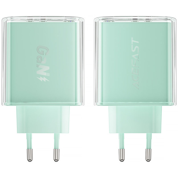 Зарядний пристрій 3xUSB 65W (2xUSB-C+USB-A) Gan A45 Fast Charger Mountain mist Acefast