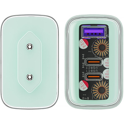 Зарядний пристрій 3xUSB 65W (2xUSB-C+USB-A) Gan A45 Fast Charger Mountain mist Acefast