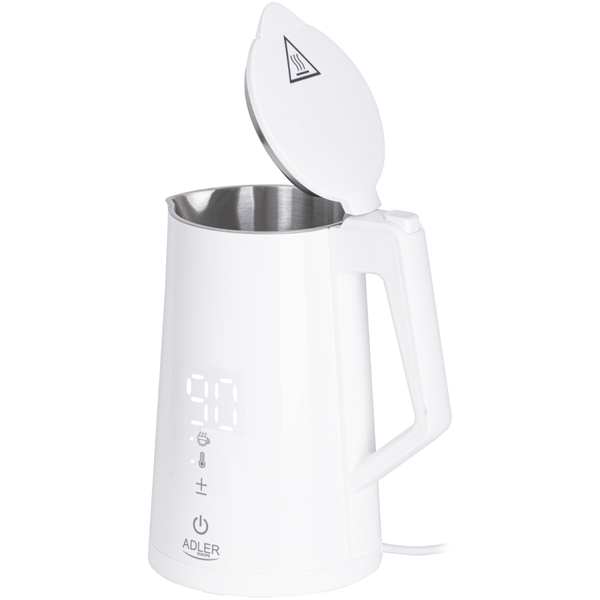 Електрочайник Adler AD 1345 white 1850-2200Вт/ 1.7л/ STRIX/ встановлення температури/