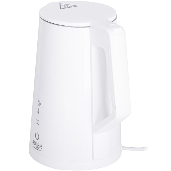 Електрочайник Adler AD 1345 white 1850-2200Вт/ 1.7л/ STRIX/ встановлення температури/
