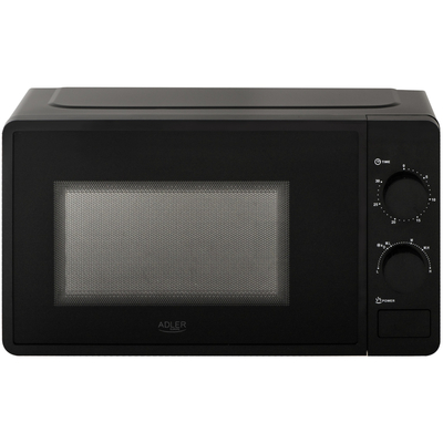Мікрохвильова піч Adler AD 6206 20л/ 700Вт/ мех.керув./ відкр.кнопкою/ чорна